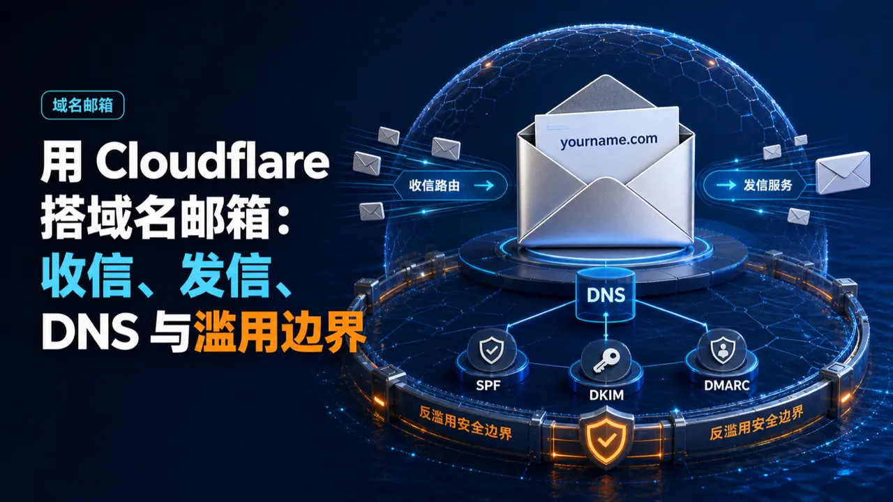 用 Cloudflare 搭域名邮箱：收信、发信、DNS 与滥用边界
