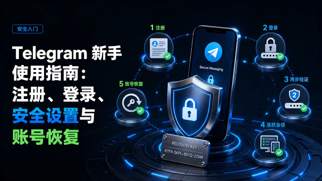 Telegram 新手使用指南：注册、登录、安全设置与账号恢复